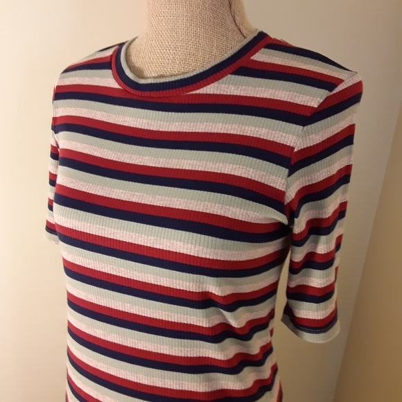 NWT!Stateside striped ribbed tee mini dress medium - Picture 11 of 12